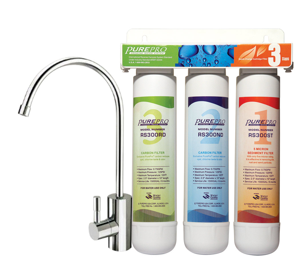 RS3000 3-stage Undersink Filtering System Pure Pro